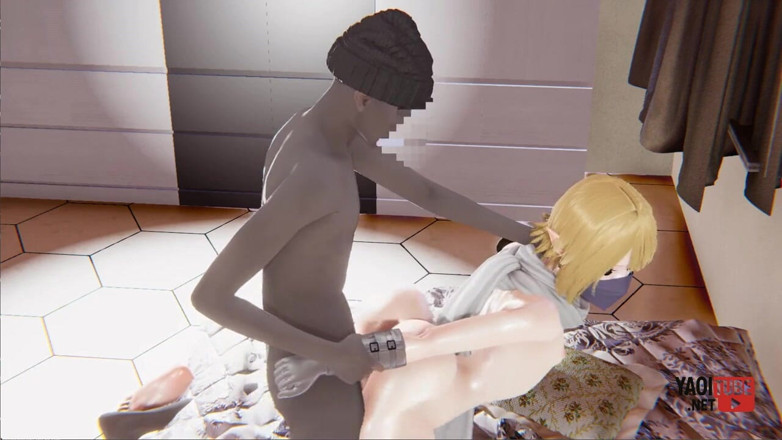 Yaoitube: Zelda Yaoi - Link Femboy baisée par un black