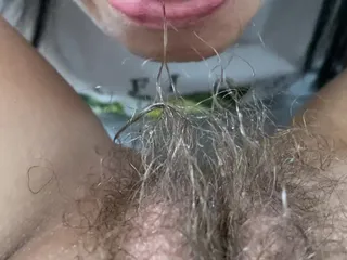Lesbian Sucking a Sweet Hairy Bush