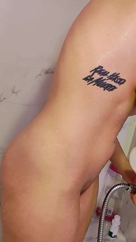 Amateur 18yo Taking a Shower Natural Big Tits Brunette