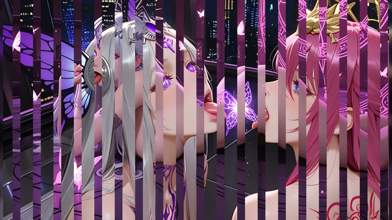 TransMuse: Bridge Blowjob with Ball Licking - Futa &amp; Beautiful Woman