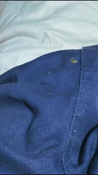 Blauwe broek en laarzen