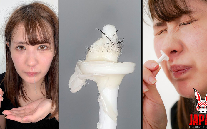 Japan Fetish Fusion: Karen Kyowa geride kalmadan burnunu ağdalıyor ve sümük damlatıyor
