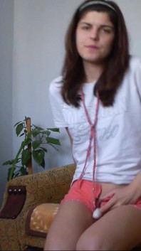 Sexy Teen Weting Her Short Pants and Touching Her Pussy