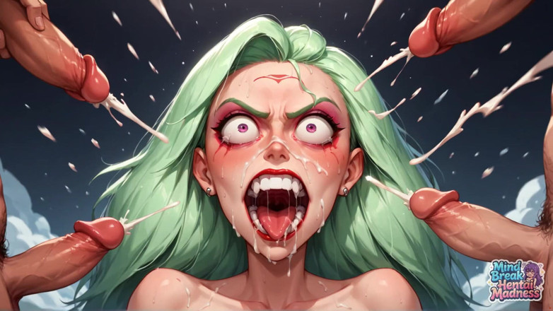 Mind Break Hentai Madness: Weißes haar-chaos: umwerfend, hair-pull-orgasmus!
