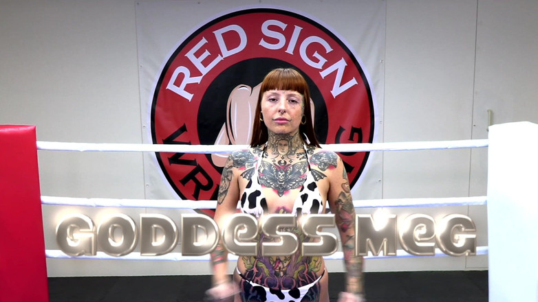 Red Sign Wrestling: Alora Lux против богини Meg & Red Firesquirt - секс-борьба
