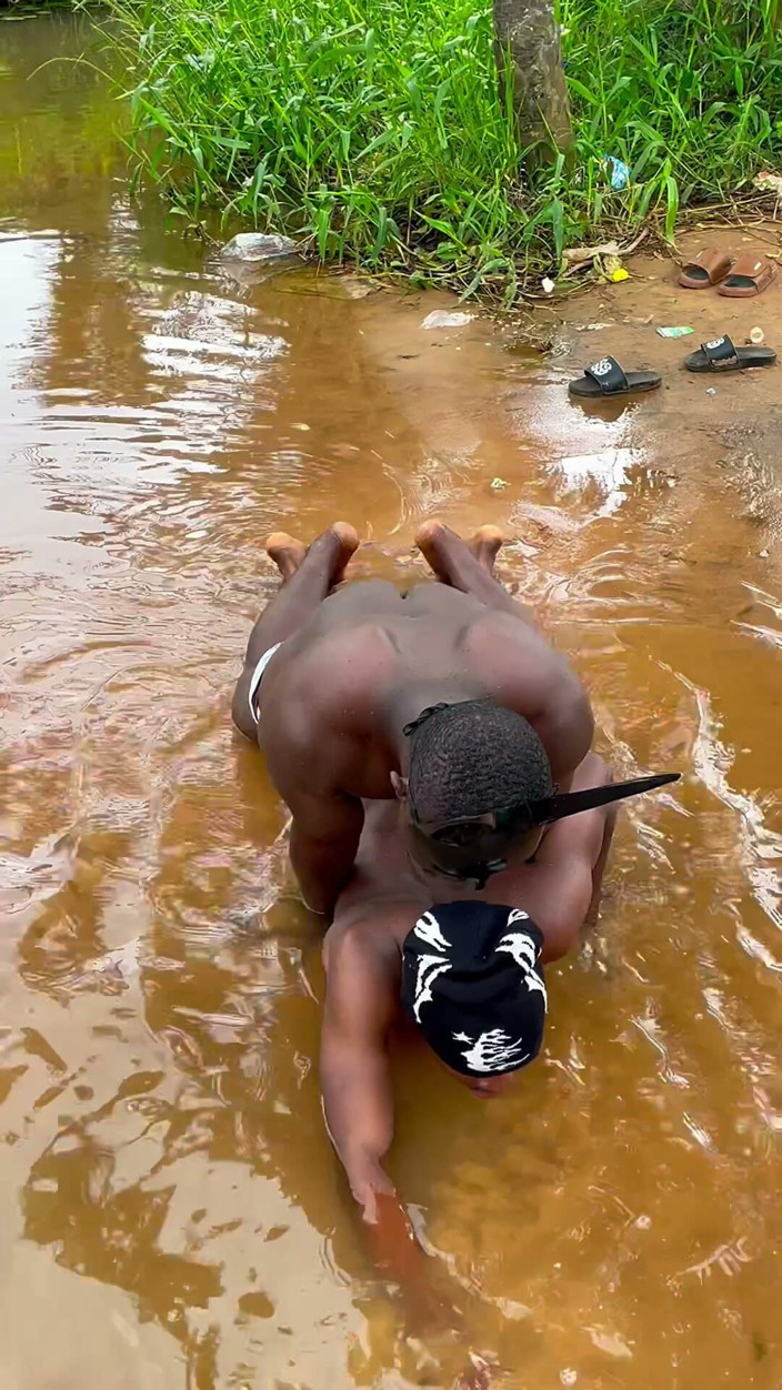 Big Hoss: Big Stepdaddy and Twink Having Fun Behind the River Bank