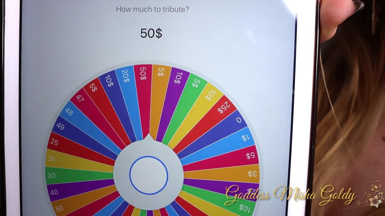 Goddess Misha Goldy: I want to play roulette with my pig-step-daddy! 5 times I...