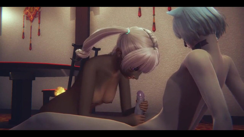 HentaiTubes: Furry Hentai - Rabbit Girl and Girl Having Sex with Two...