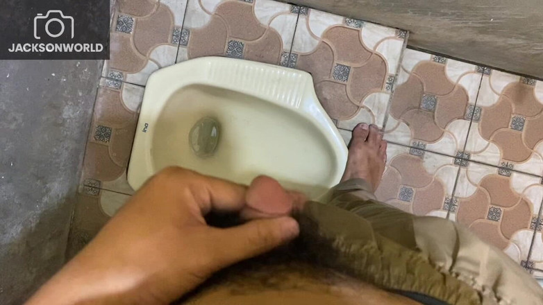 Jackson World: Solo Masturbating in the Toilet