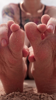 Worship My Feet on Public Beach and Get My Permission to Cum