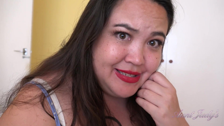 Aunt Judy's: Auntjudys - Your Chubby Asian MILF Landlady Mimi Catches You Stealing...