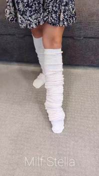 Doubled up Slouch Socks in a Dress
