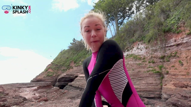 UKCuteGirl Lucy Lauren: Dive Mask JOI: stroke, lydd och cum för mig