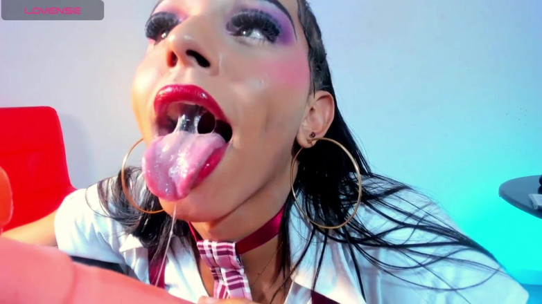 Brittany Gil: Latina Loves to Blow and Puts 2 Cocks in Her Mouth