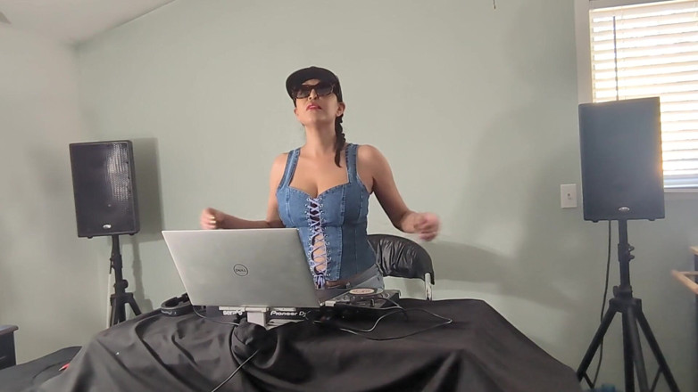 Leather and latex: Dj Amber Foxxx Love's Take Her C Clothes off