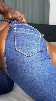 Ebony Teen in Jeans Gets Fucked by BBC!