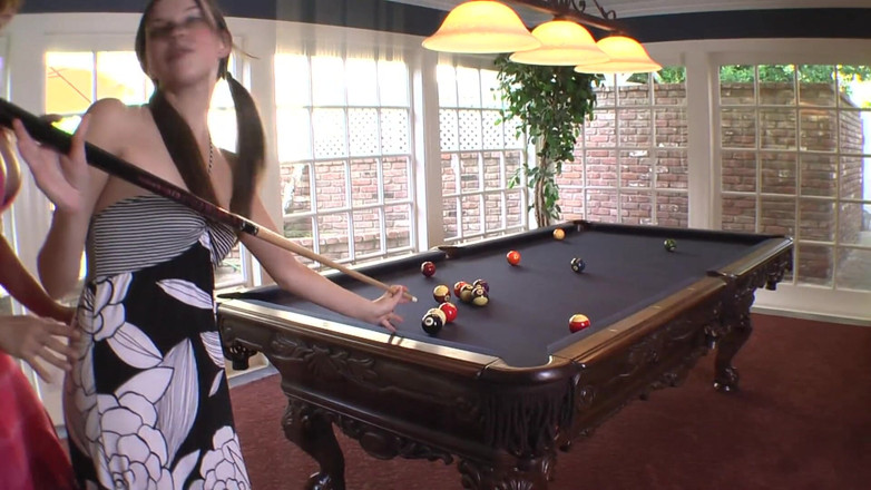 Naughty Girls: Milf and her friend fuck after billiard