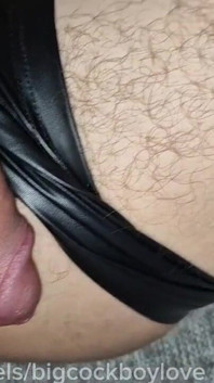 For the First Time, a Big Cock Came Out of My Leather Pants, and My Cum Poured Out. Hot Exclusive