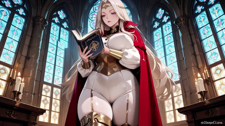 Tay Swift X: Languid lagi baca buku di Perpustakaan Gotik, Jubah Putih dan...