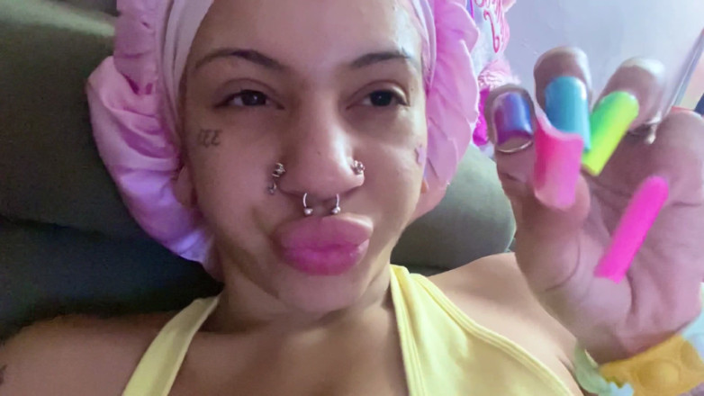 Nali Marie: dekhne ka bindu lanbe naakhoon ekrilik supar lanbi asmr danton...