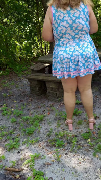 Jamdown26_da0603 - Hot Sexy BBW Walking Outdoors in the Park Wearing Mini Dress and Heels