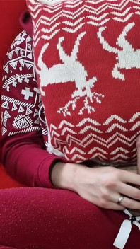Little Christmas Elf Had to Empty His Balls