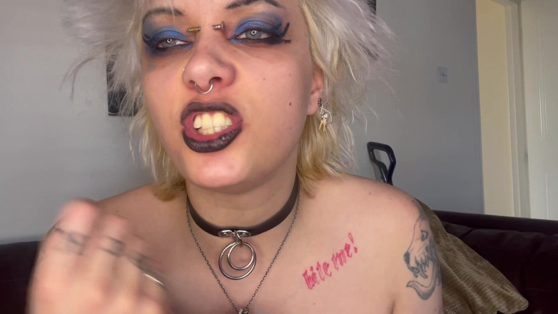 Glitterqueen1999: Udar dla macochy JOI szminka fetysz ręczna robota