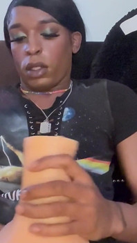 Ébano Travesti Ts Solo Jackoff bbc punheta
