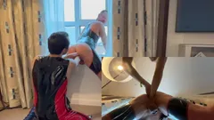 Io pugno ho ingabbiato la figa di un ragazzo ad Anversa con la vista dalla finestra