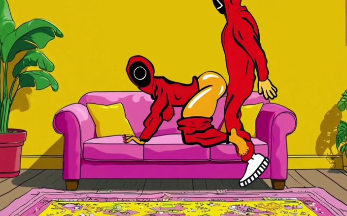 Octopussy Lovers Club: 바람난 남편 오줌 게임. 오줌 게임 만화 애니메이션의 애니메이션 패러디