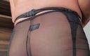 My panties: Masturbace černých francouzských kalhot