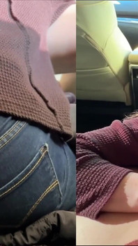 Seorang wanita berkahwin yang menarik blowjob di sebelah kereta suaminya