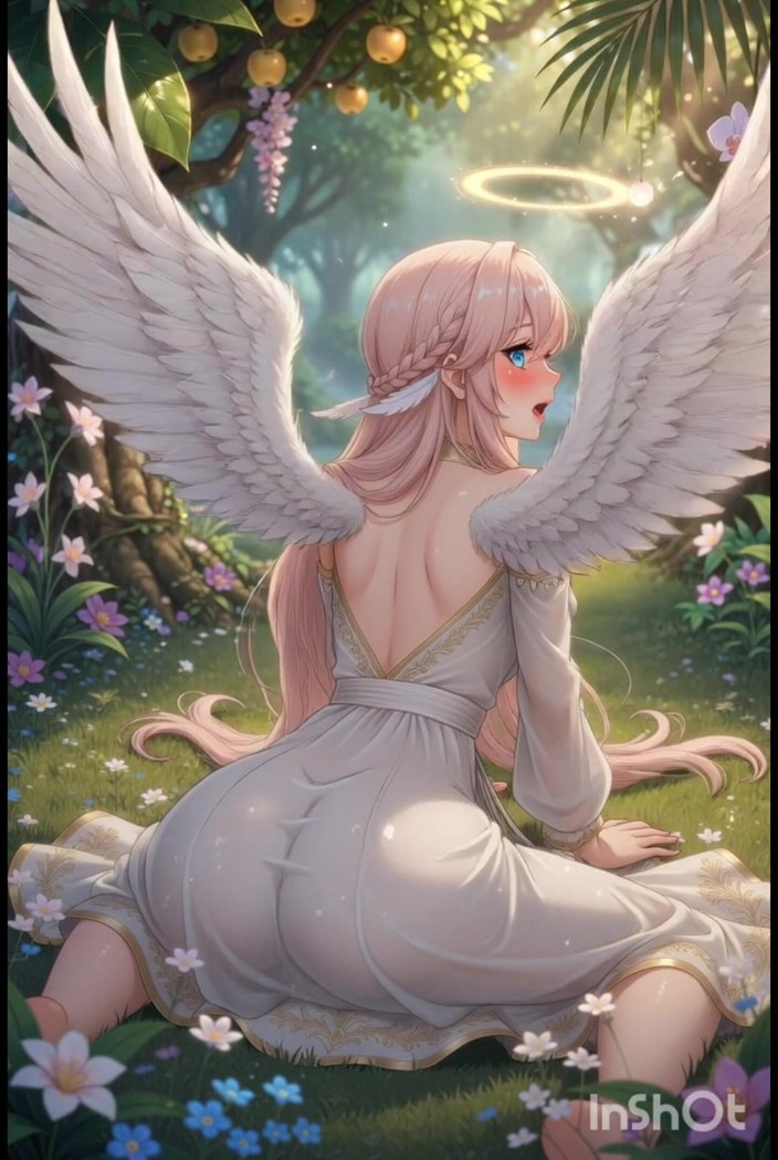 Wertstofsamler: Hentai Angel z dużymi masturbuje się
