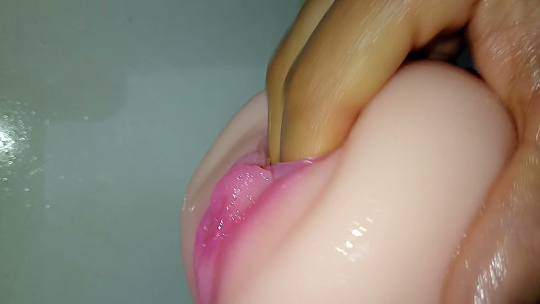 rey10rey10: Three Fingers Inside Pink Pussy, Lily Toy, My Cock Pink...