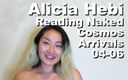 Cosmos naked readers: एलिसिया हेबी कॉस्मो के आगमन को नग्न पढ़ रही है