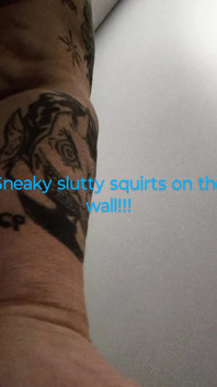 Nasty Trashy Whore Squirting on the Wall Instead of the Floor