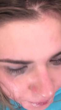 Suzie gagged on his big dick until the point of tears welling in her eyes!