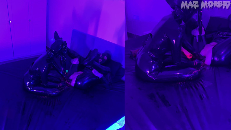 KinkyFemdomTV: Máscara de gas, látex y fisting anal con dominatrix Patricia