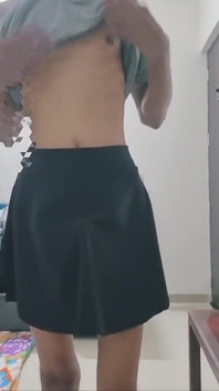 Cute Gay Sissy in Skirt