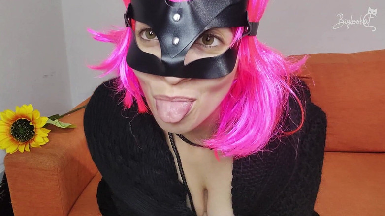 BigBoobCat: Moje duże naturalne cycki są gotowe na zbliżenie, maskę cipki...