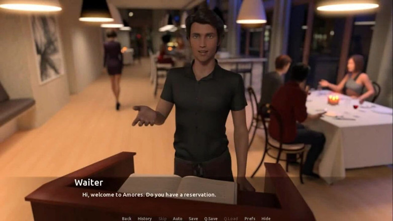 Dirty GamesXxX: La visite : pipe risquée sous la table dans un restaurant, épisode 56