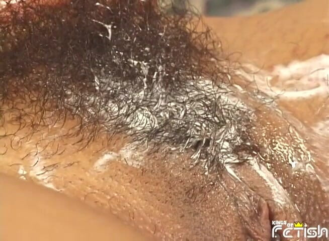 Big Tits for You: Brunette MILF gets her hairy pussy shaved before having sex...