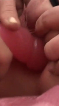 Close up action with blonde mature chick