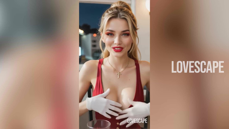 Lovescape: 목줄을 묶고 굴욕을 즐기는 금발의 순진한 데이트