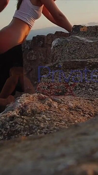 He Destroys My Ass Outdoors and in Public in a Castle Open to Visitors