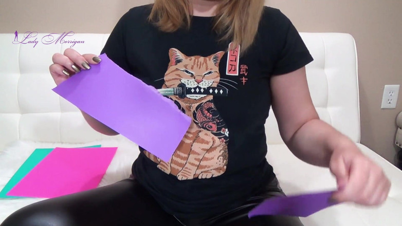 Morrigan Havoc: Tearing colorful paper with my hands