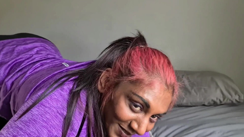 domslutfucker: POV Dirty Talking Desi Slut Bedroom Dildo Sucking and Fucking