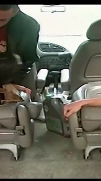 Hairy pussy fucking in dogging position in the car