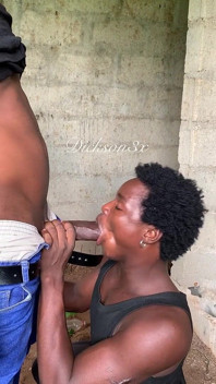 Outdoor with My Lag Creamy Bussy as I Hit Him Hard in a Uncompletable Building