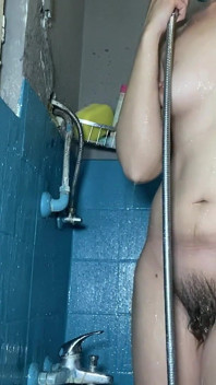 Hot Shower with My Hairy Bush